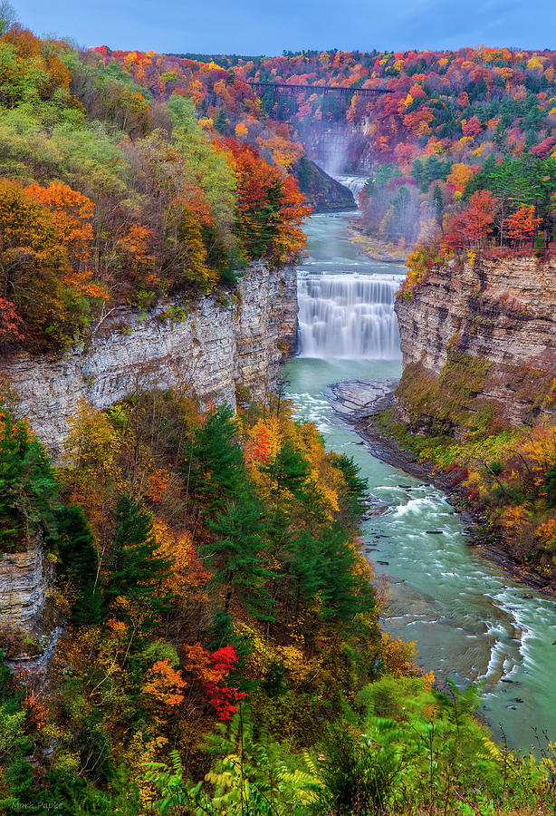 Middle Falls Of Letchworth State Park Photograph by Mark Papke - Fine ...