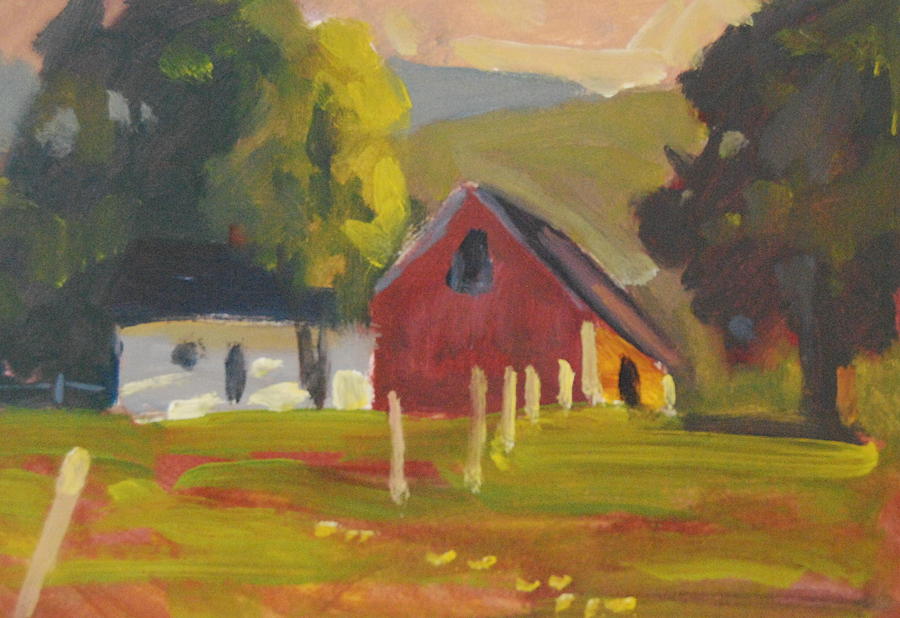 Middle Farm airyhill Painting by Len Stomski
