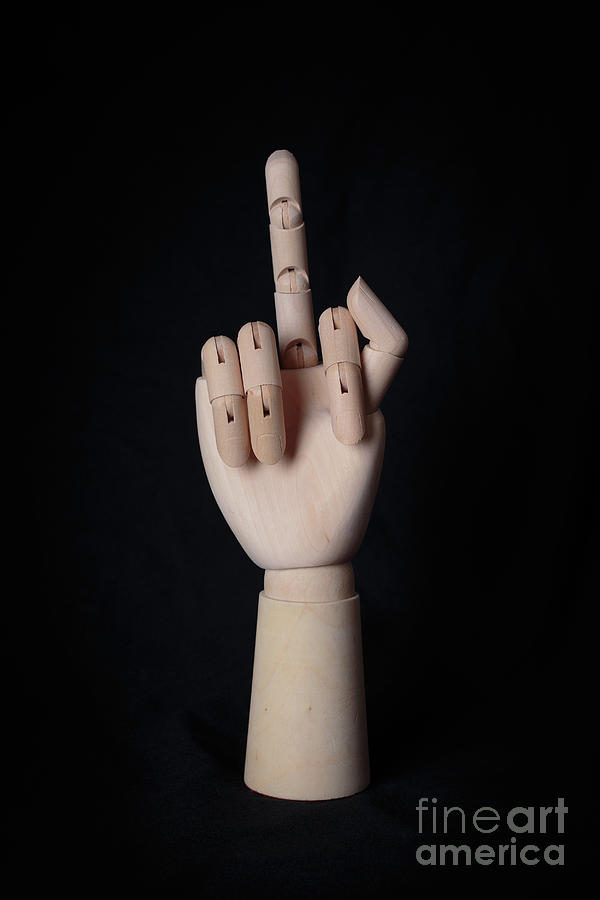 Hand Photograph - Middle Finger by Edward Fielding