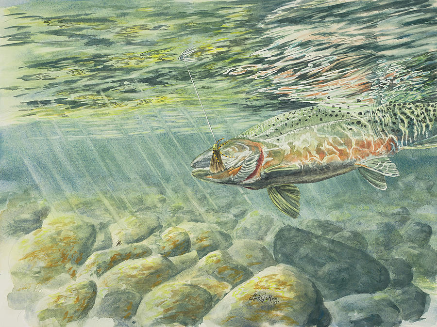 Middle Fork Cutthroat Painting by Link Jackson