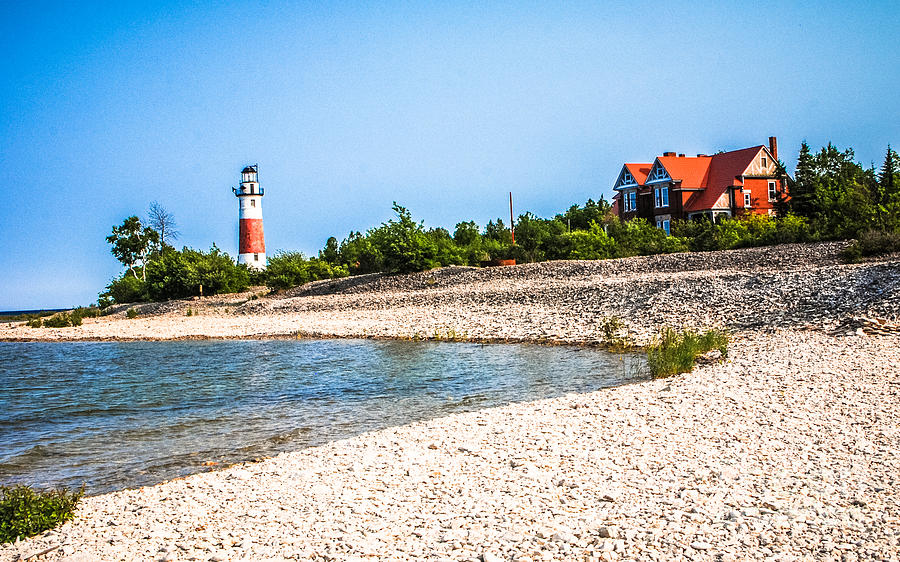 Middle Island Lighthouse and Beach Photograph by Grace Grogan