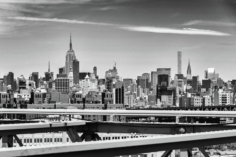 Middle Manhattan Monotone Skyline Photograph