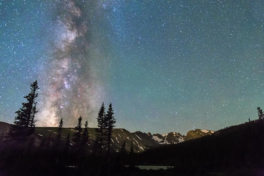 Middle Of The Night Milky Way Above The Rocky Mountains Photograph