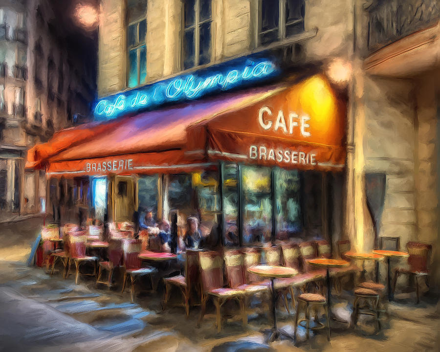 Midnight at the Brasserie Painting by Dominic Piperata