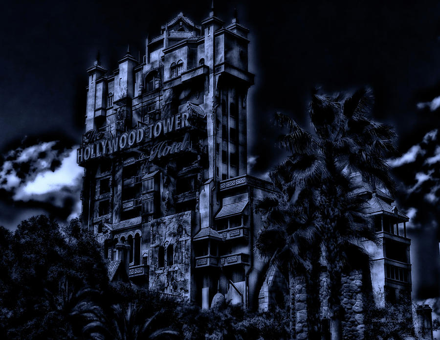 Sign Photograph - MidNight At The Tower of Terror MP by Thomas Woolworth