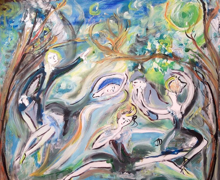 midnight Ballet Painting by Judith Desrosiers