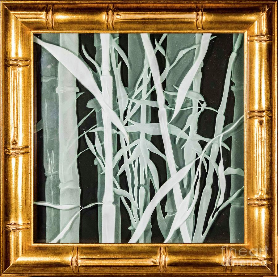 Midnight Bamboo Glass Art by Alone Larsen