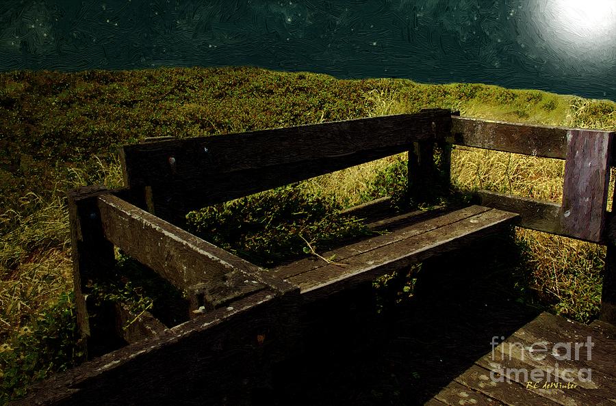 Midnight Bench Painting by RC DeWinter
