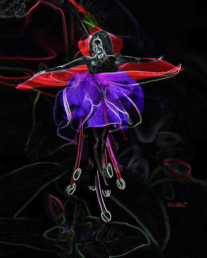 Midnight Bloom Digital Art by Torie Tiffany