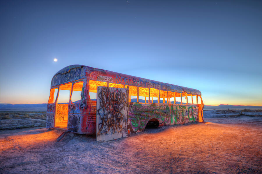 Midnight Bus Photograph by Joan Escala-Usarralde