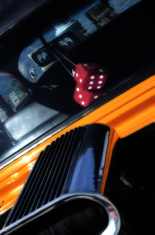 Midnight Dice in a Hot Rod Photograph by Michael Hope