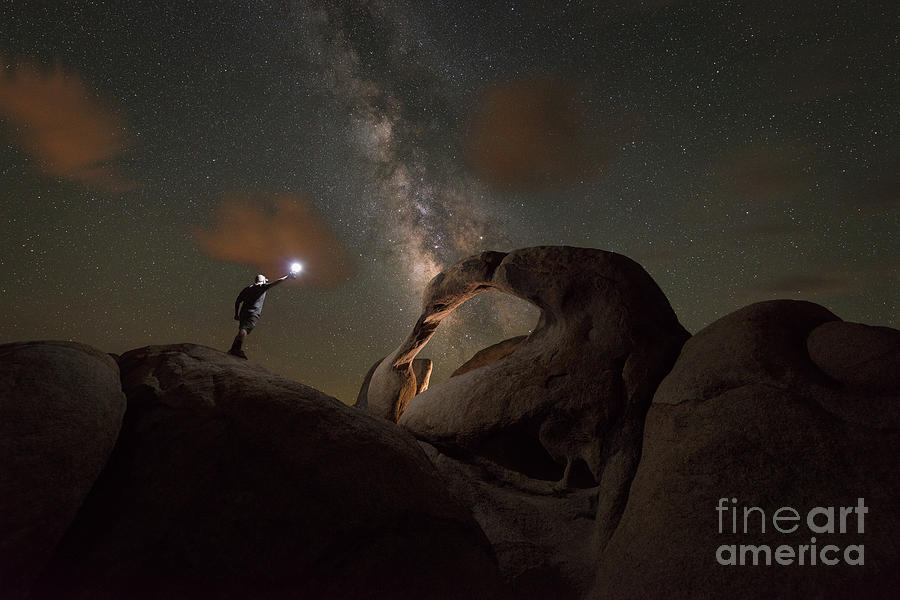 Midnight Explorer at Mobius Arch  Photograph by Michael Ver Sprill