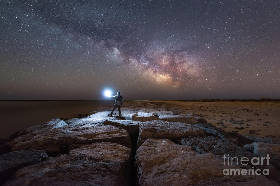 Midnight Explorer On A Jetty  Photograph by Michael Ver Sprill