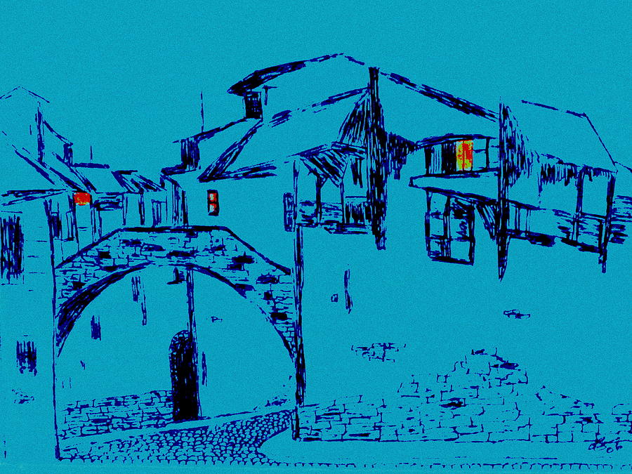 Midnight in Tuscany Drawing by Bill OConnor