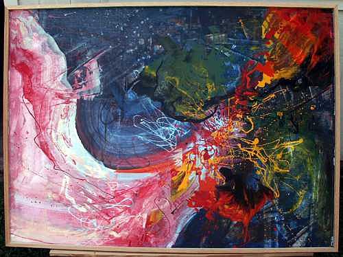 Abstract Expressionist Painting - Midnight Jubilee by Julie Mignard Abstract Expressionist Painting - Midnight Jubilee by Julie Mignard