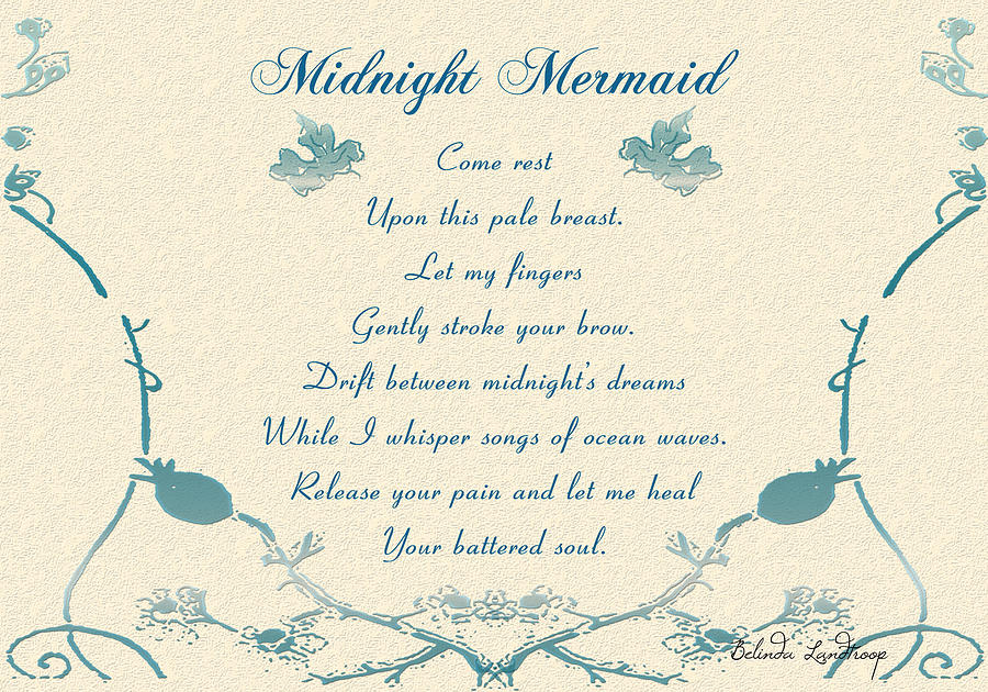 Midnight Mermaid Mixed Media by Belinda Landtroop