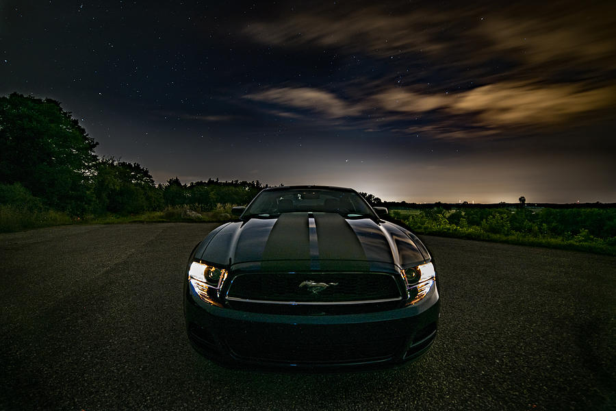 Midnight Mustang Photograph by Randy Scherkenbach