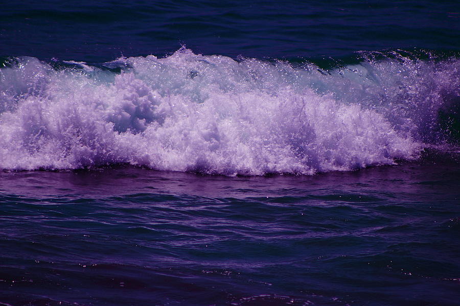 Midnight Ocean Wave in Ultra Violet Photograph by Colleen Cornelius