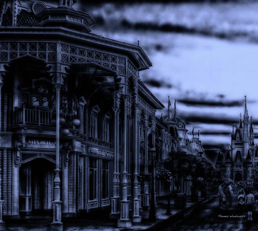 Surrealism Photograph - MidNight On Main Street Disney World MP by Thomas Woolworth