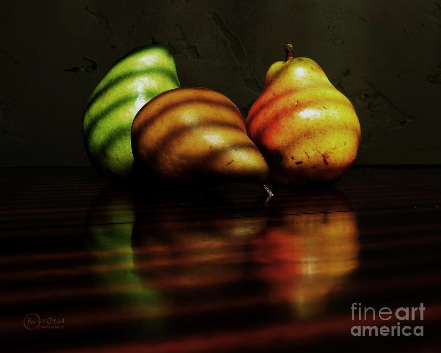 Pear Photograph - Midnight Pears by Robert ONeil