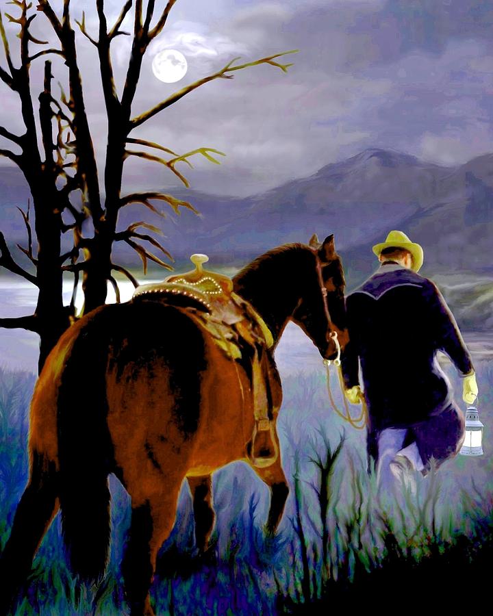 Midnight Ride Painting by Ron and Ronda Chambers