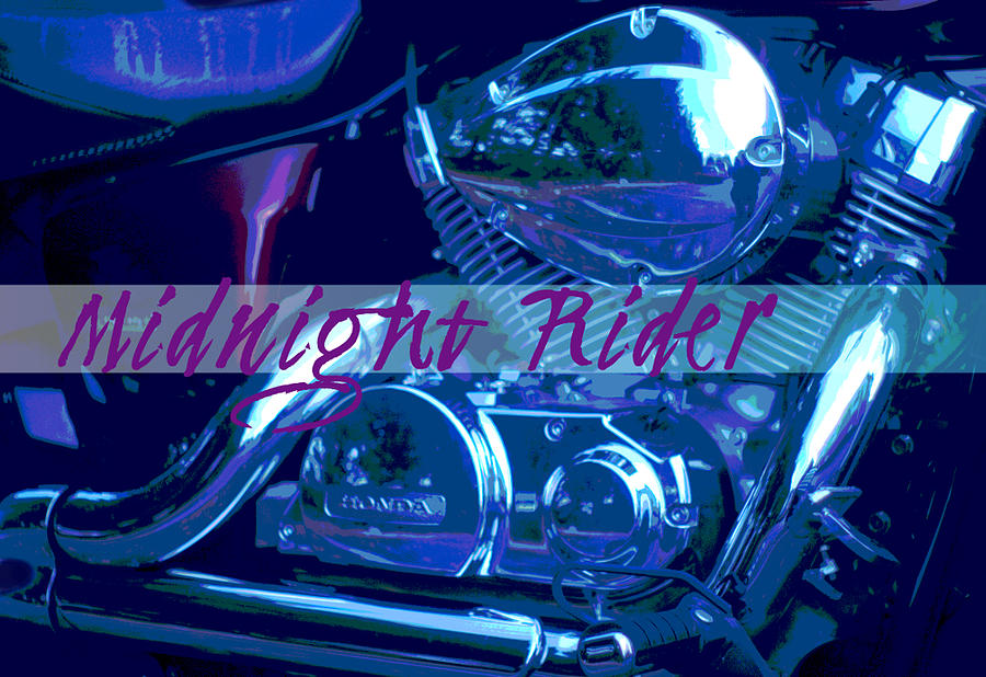 Midnight Rider Honda Motorcycle Photograph by Suzanne Powers
