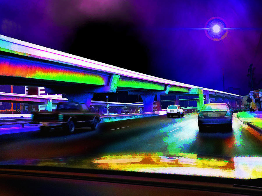 Midnight Run - Austin to San Antonio Digital Art by Wendy J St Christopher