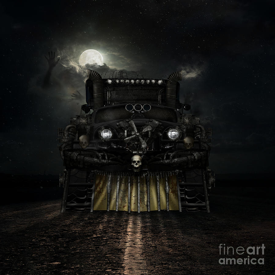 Halloween Digital Art - Midnight Run by Shanina Conway