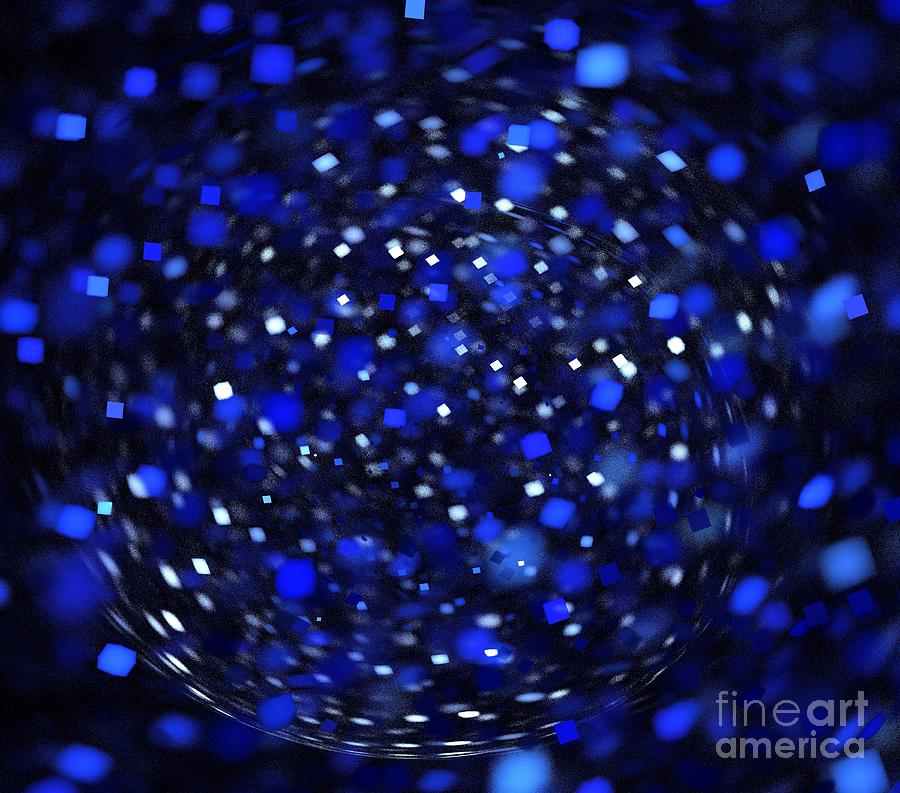Abstract Digital Art - Midnight Stars by Kim Sy Ok