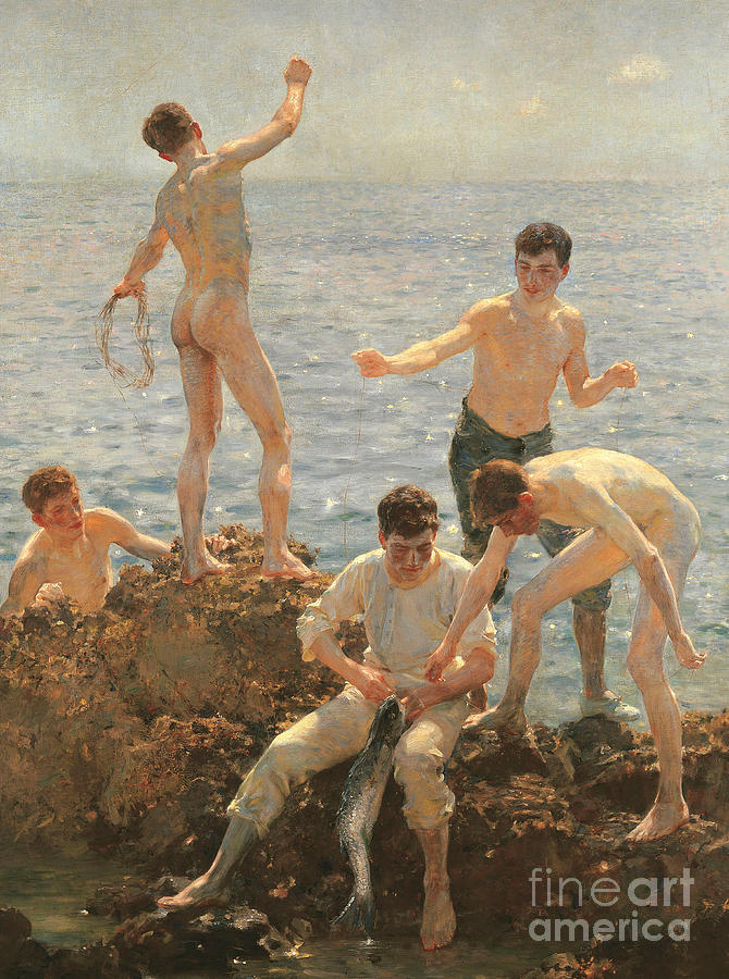 Henry Scott Tuke Painting - Midsummer Morning, 1908 by Henry Scott Tuke