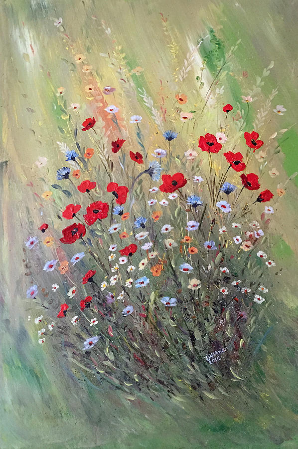 Midsummer Poppies Painting by Dorothy Maier