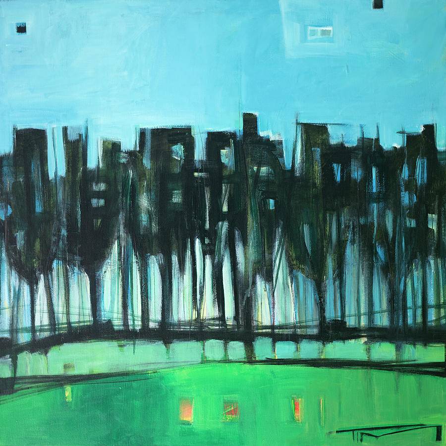 Midsummer Tree Line Painting by Tim Nyberg