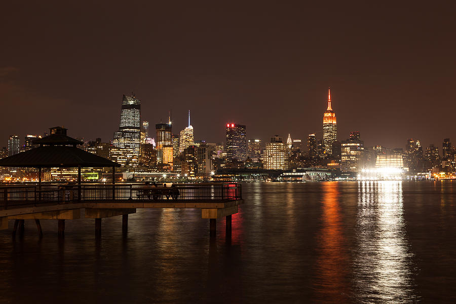 Midtown Manhattan Skyline at Night Photograph by Erin Cadigan