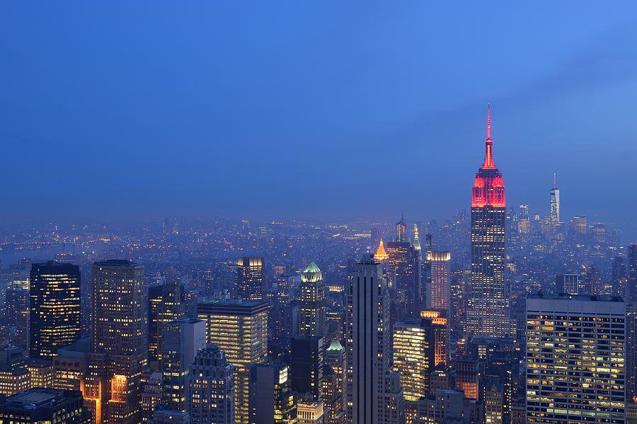 Midtown Manhattan with the Empire State Building Photograph by Merijn Van der Vliet