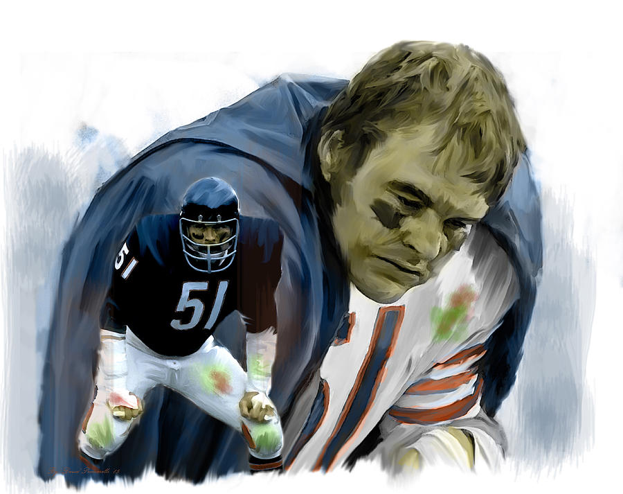 Midway  Dick Butkus Painting by Iconic Images Art Gallery David Pucciarelli