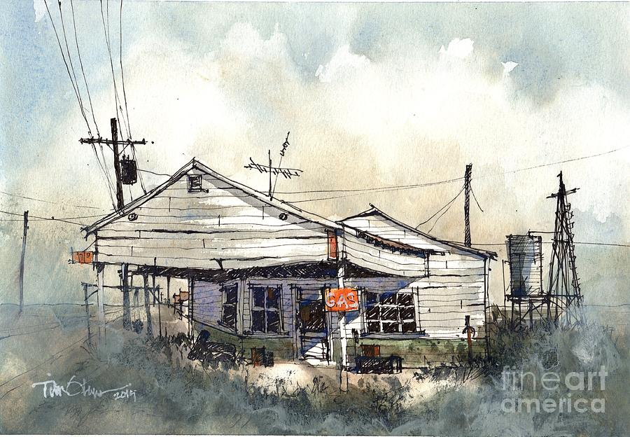 Midway Fillin Station Painting by Tim Oliver