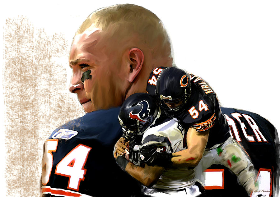Midway II Brian Urlacher Painting by Iconic Images Art Gallery David Pucciarelli
