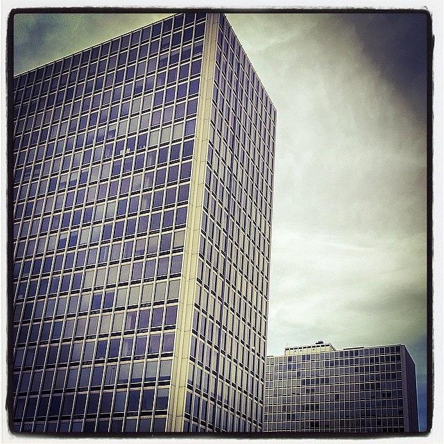 Architecture Photograph - #miesvanderrohe Towers In Detroit by Alexis Fleisig