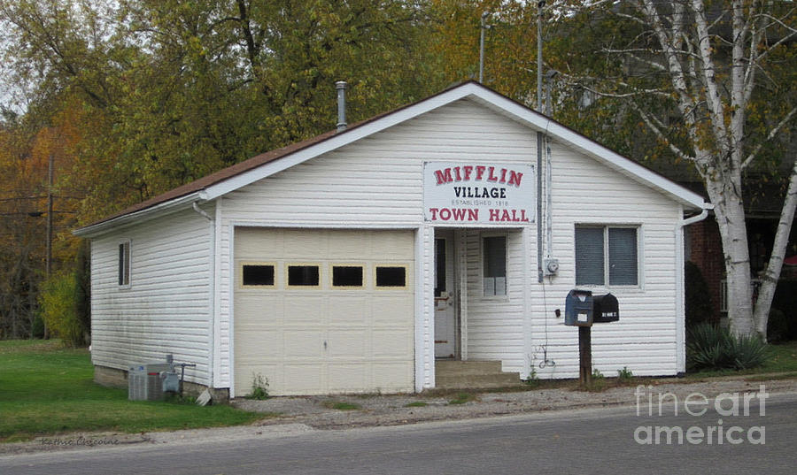 Mifflin Town Hall Photograph by Kathie Chicoine
