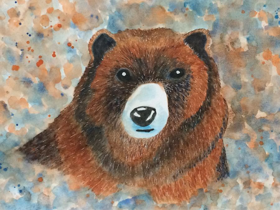 Mighty Grizzly Painting by Chanler Simmons