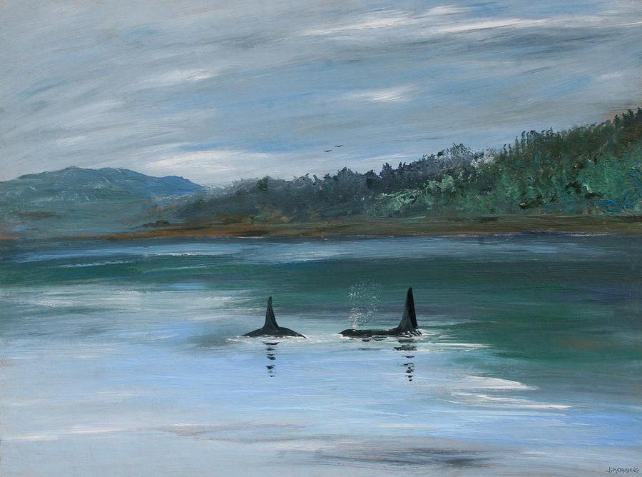 Migrating Orcas Photograph by John Loyd Rushing