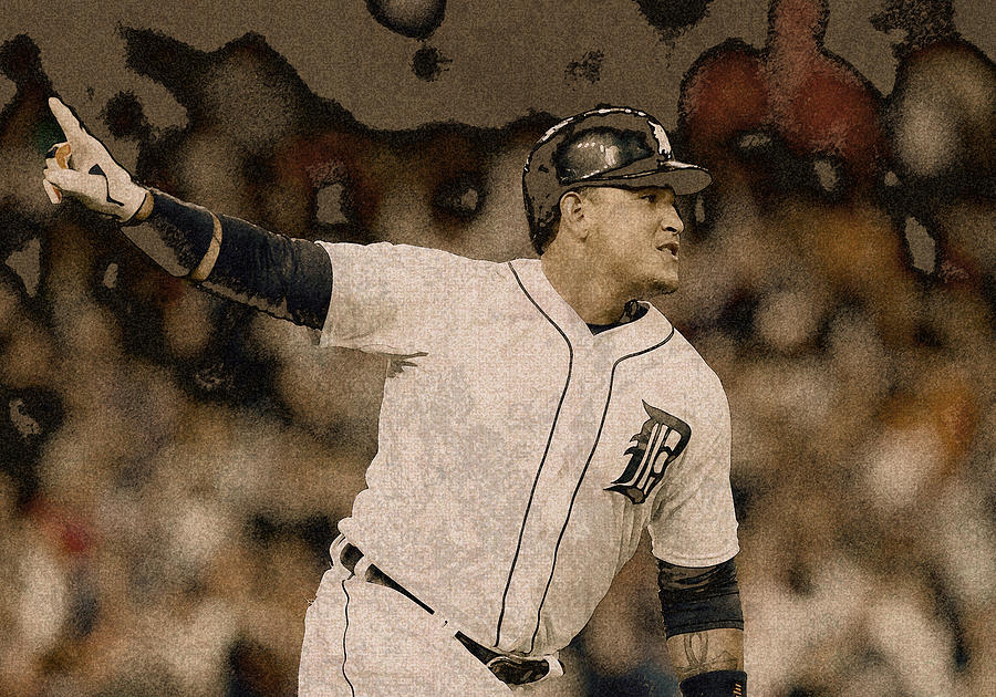 Detroit Tigers Mixed Media - Miguel Cabrera Detroit Tigers Painting by Design Turnpike