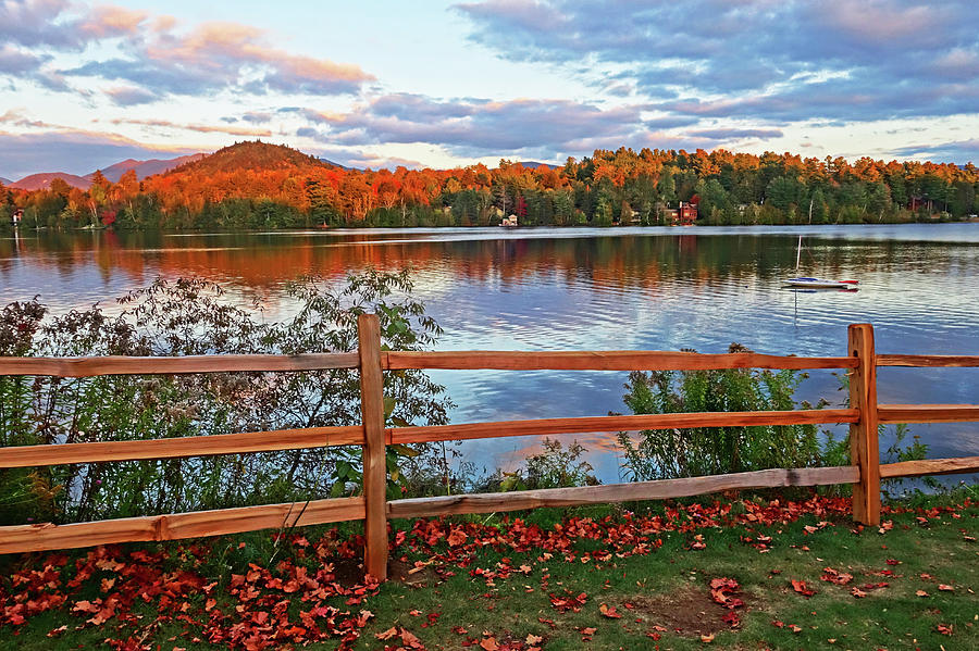 Miiror Lake Lake Placid Upstate New York NY Adirondacks Autumn Photograph by Toby McGuire