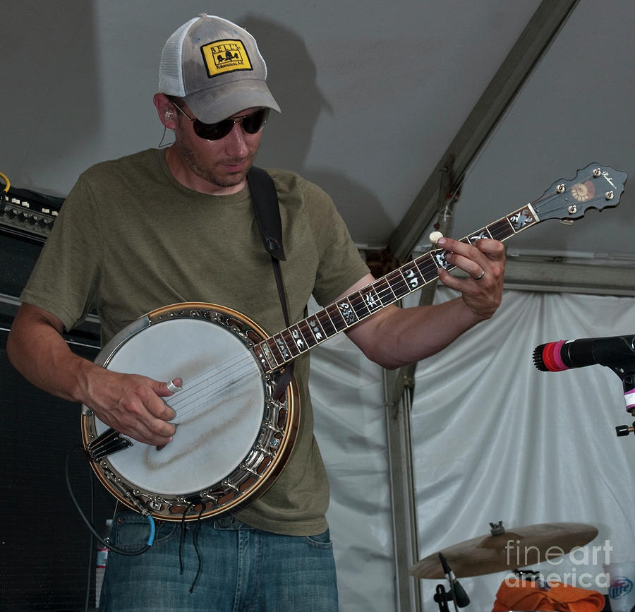 Mike Bont with Greensky Bluegrass at Bonnaroo Music Festival Photograph by David Oppenheimer