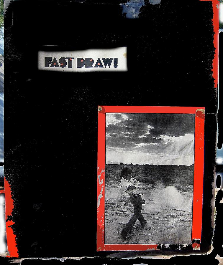 Mike Bowan  fast draw artist collage Casa Grande Arizona 1974-2008 Photograph by David Lee Guss