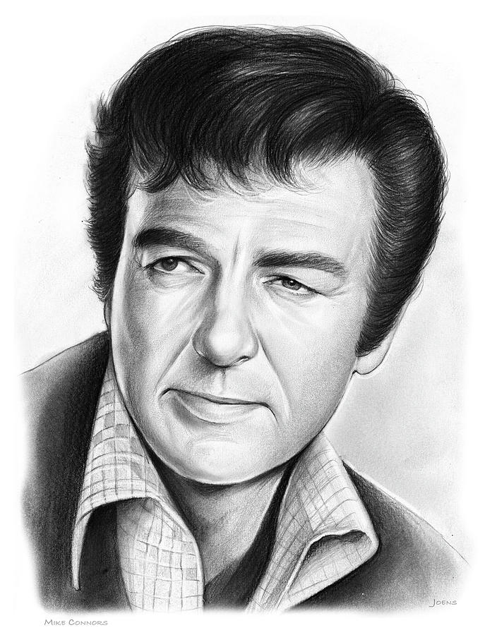 Mike Connors Drawing by Greg Joens
