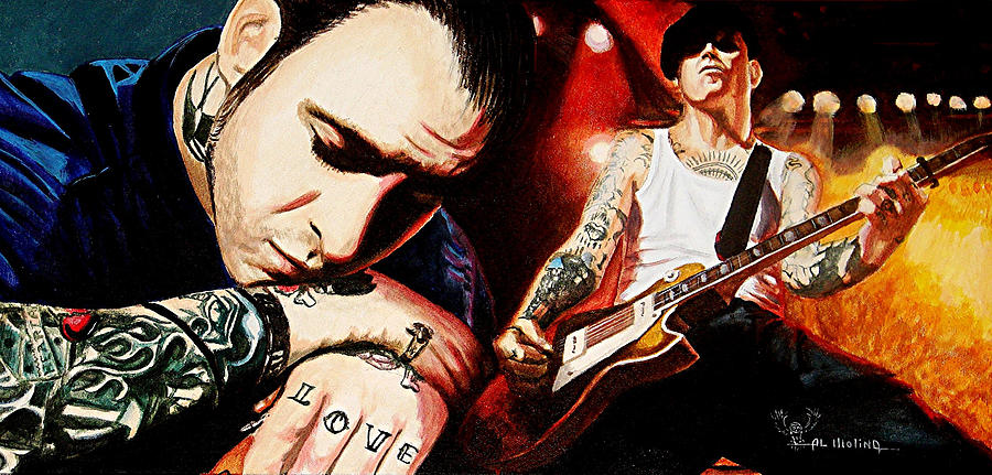 Social Distortion Painting - Mike Ness Nuff Said by Al  Molina
