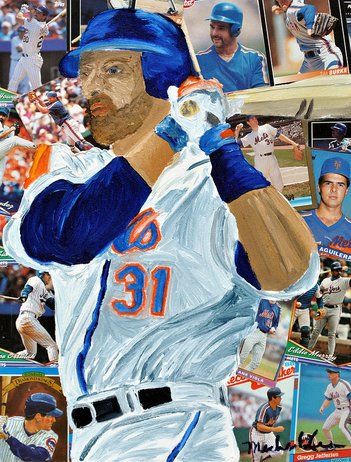 Major League Movie Painting - Mike Piazza by Michael Lee