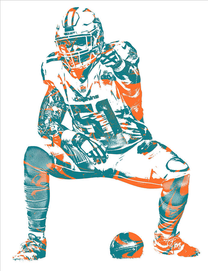 Miami Dolphins Vintage Art Mixed Media by Joe Hamilton - Pixels