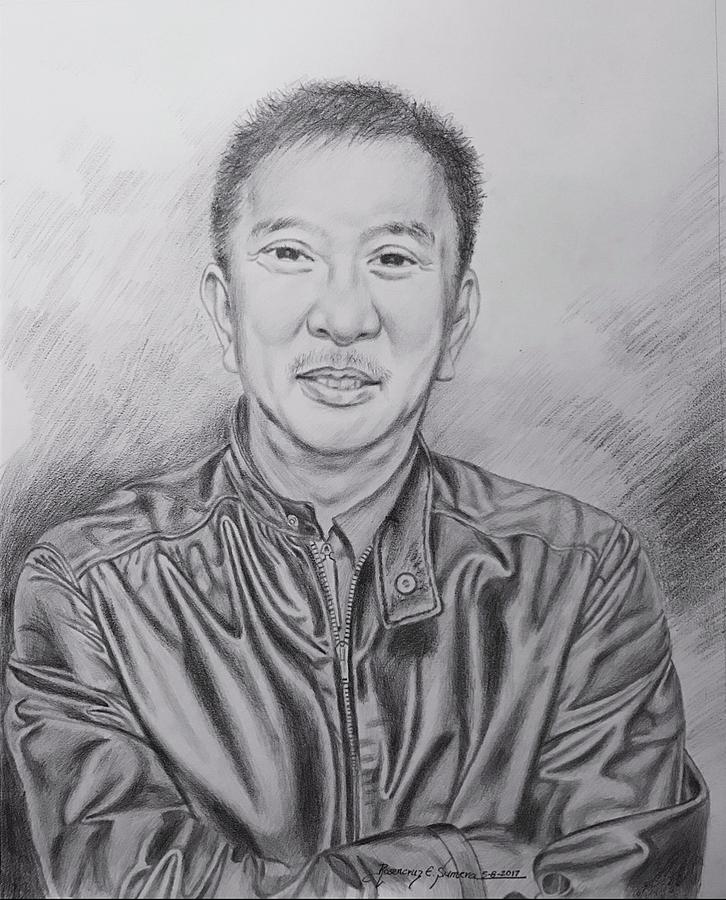 Portrait Drawing - Mike by Rosencruz  Sumera